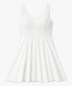 Robe femme avec col V et croisillons dans le dos